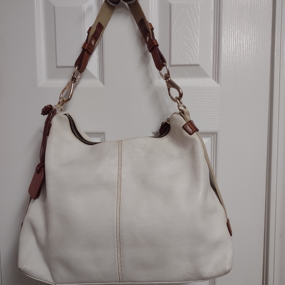 Dooney & Bourke Shoulder Bag White/Brown LG * BLACK FRIDAY SPECIAL - Picture 9 of 16